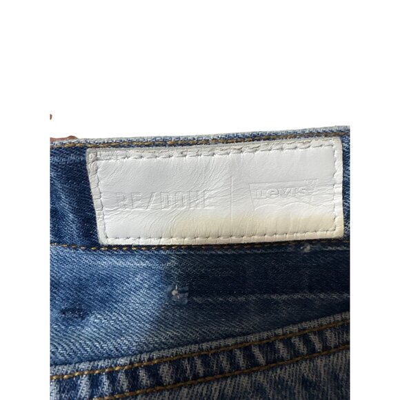 Re/Done Levis Denim Shorts Womens 31 Blue High Rise Cutoff Button Fly Made USA - Picture 6 of 6